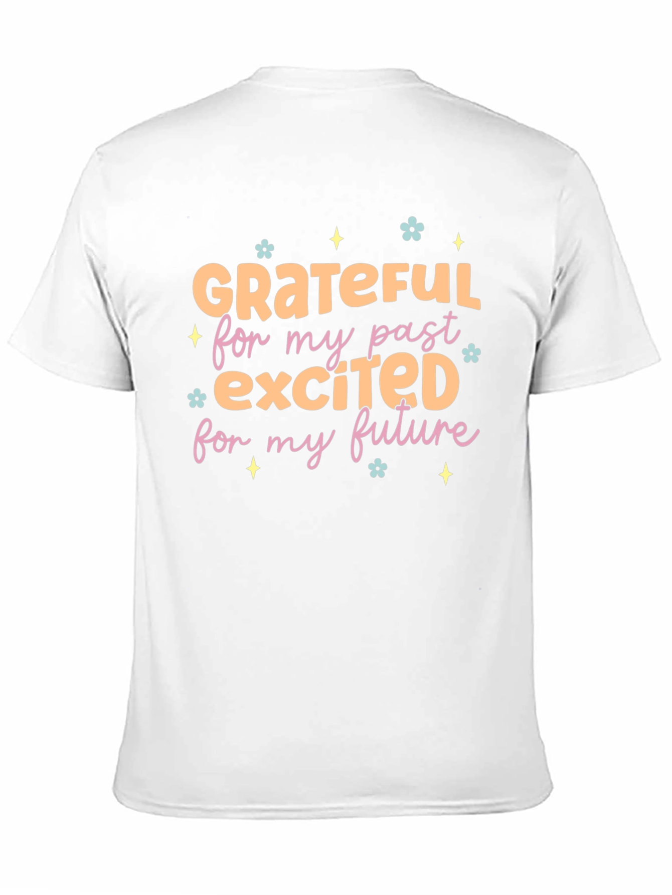Grateful Past Excited Future Black Graphic Tee