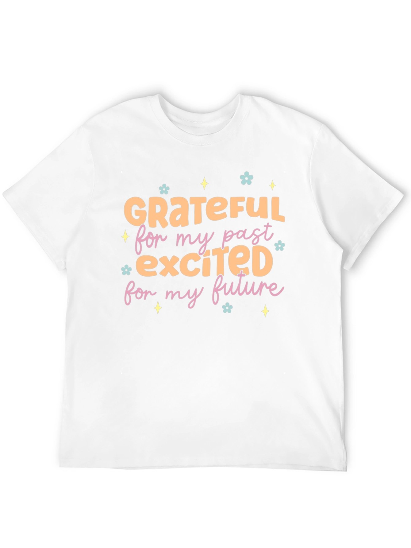 Grateful Past Excited Future Black Graphic Tee