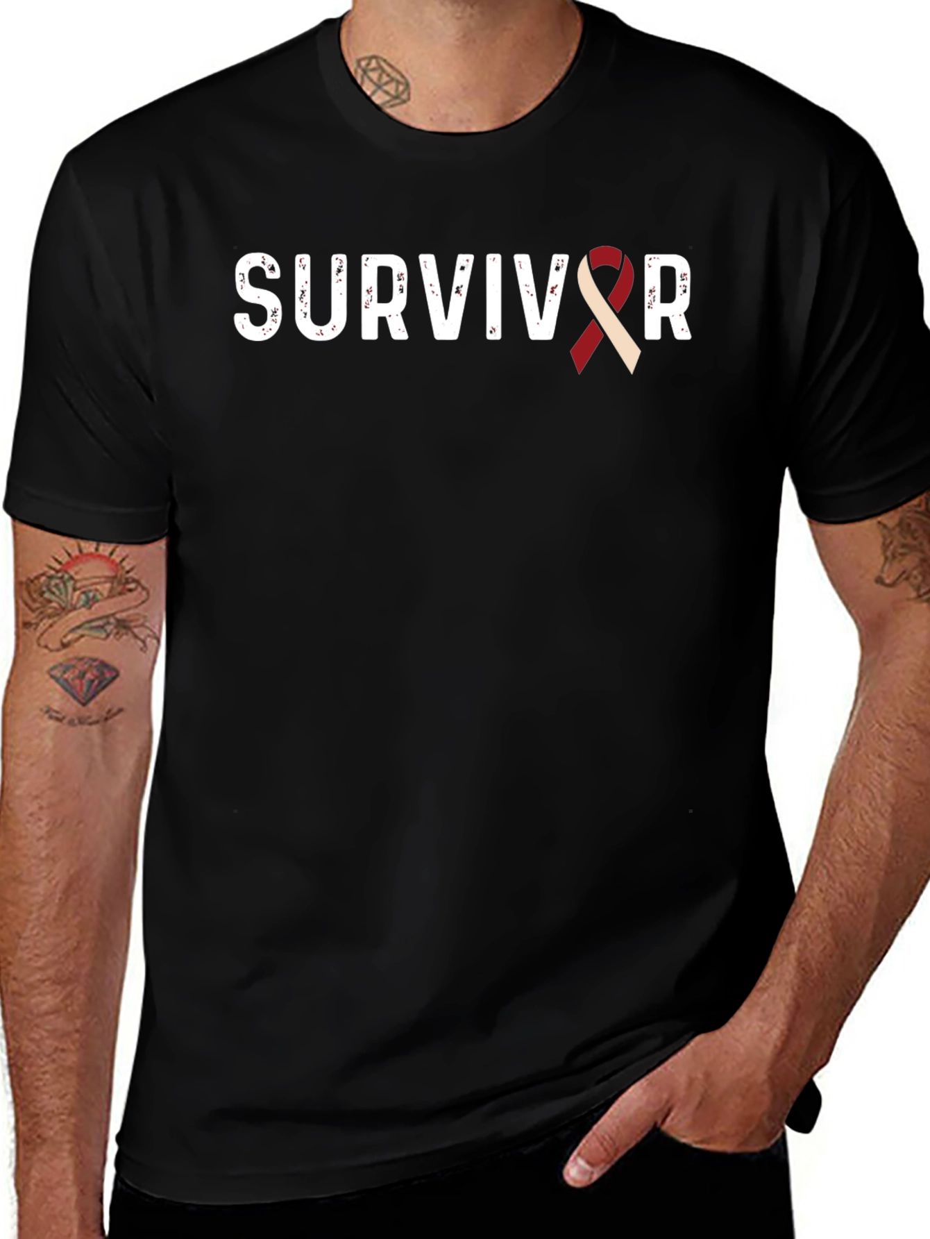 Survivor Ribbon Graphic T-Shirt