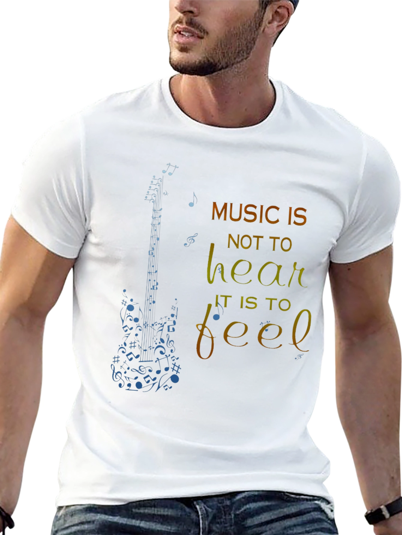 Music is to Feel Graphic T-Shirt