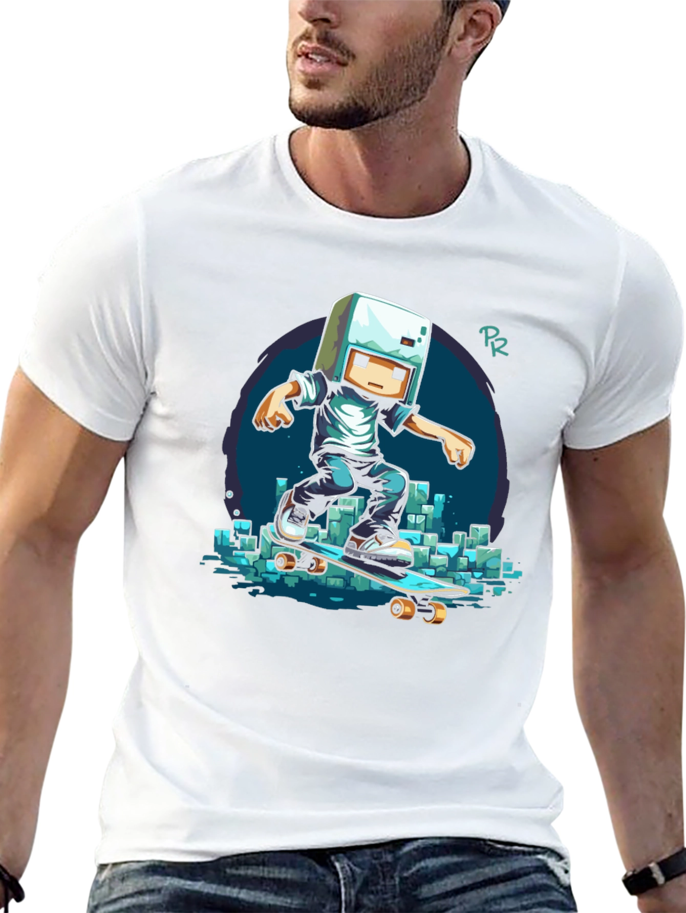 Cool Minecraft Skater T-Shirt