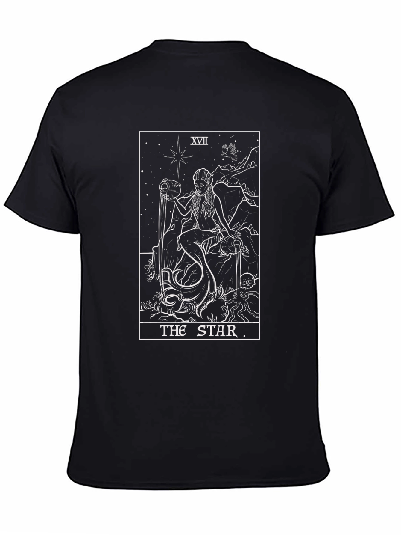 The Star Tarot Card Black T-Shirt
