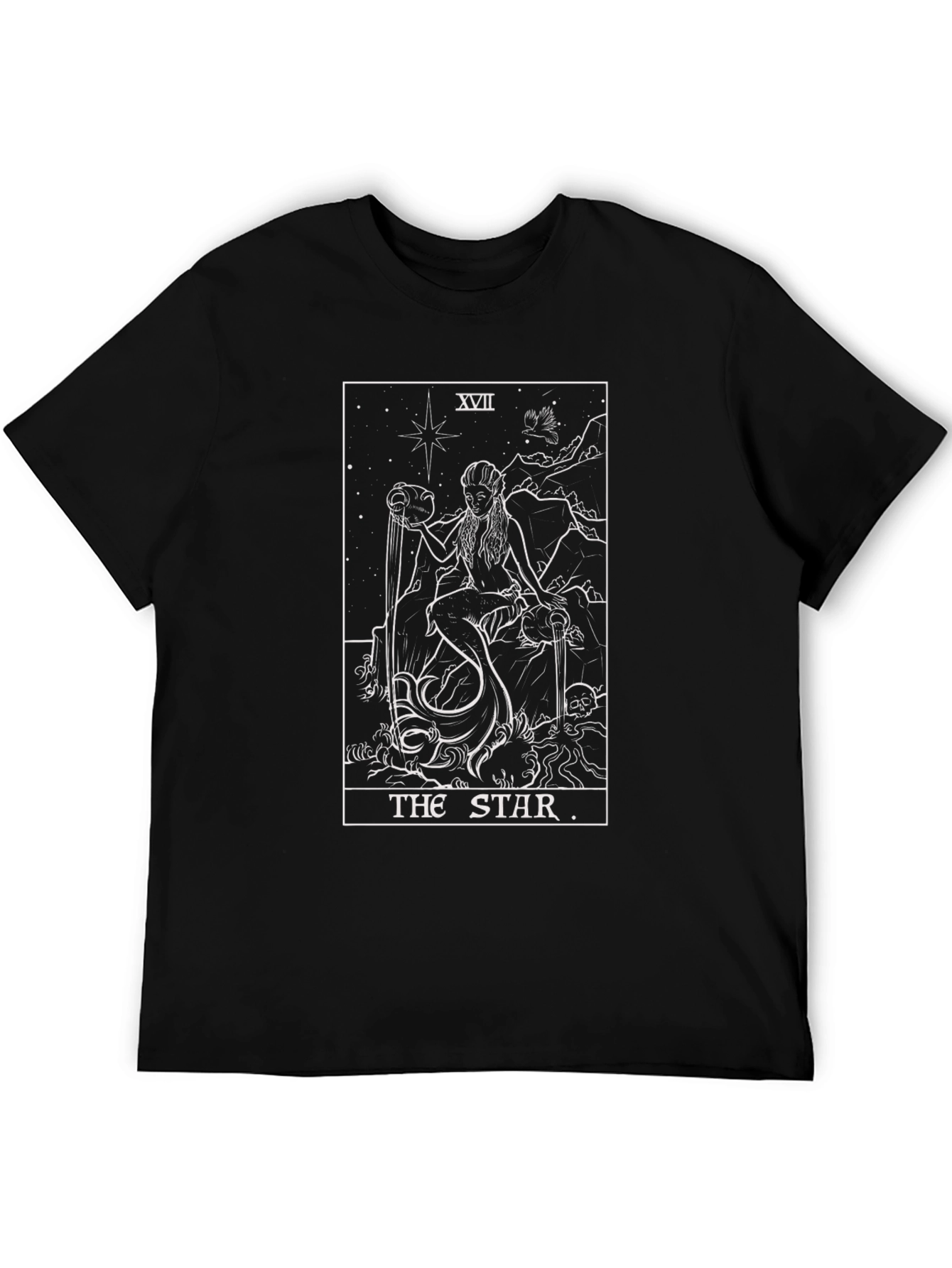 The Star Tarot Card Black T-Shirt