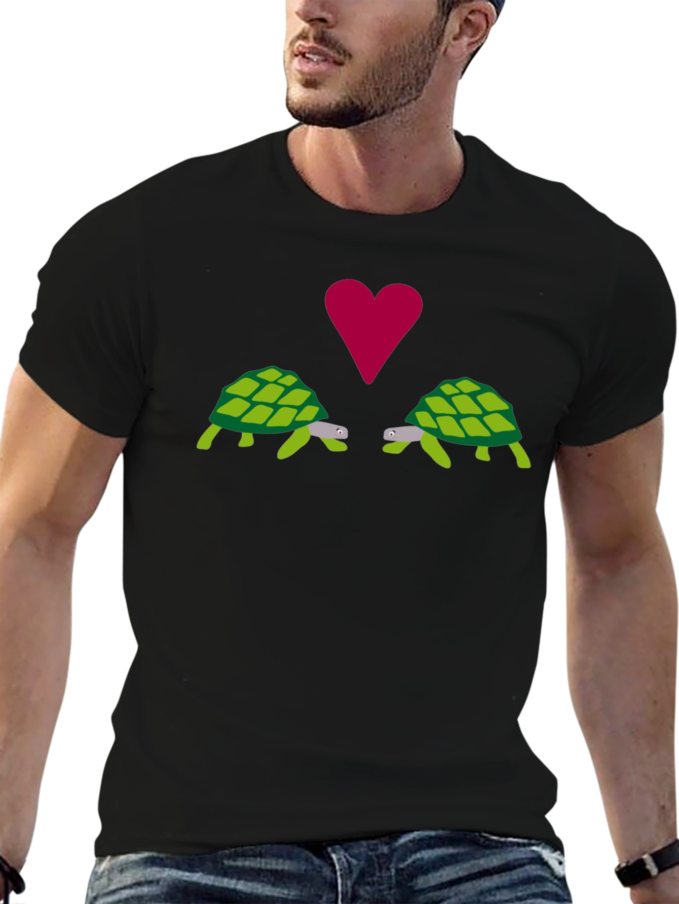 Turtle Love Graphic Tee - Soft Cotton Blend