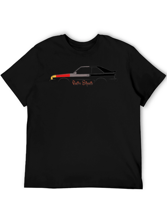 Quattro Silhouette Black T-Shirt - Automotive Enthusiast Apparel