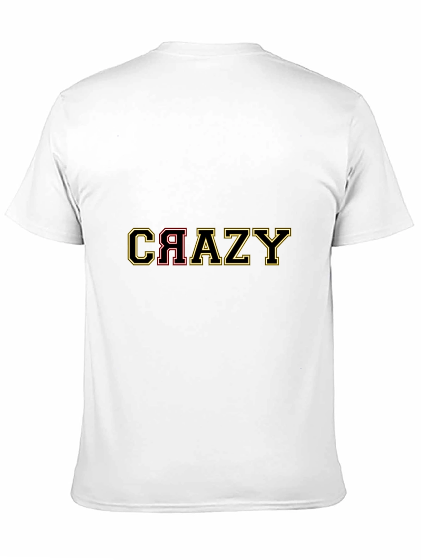 Crazy Graphic Print Black T-Shirt