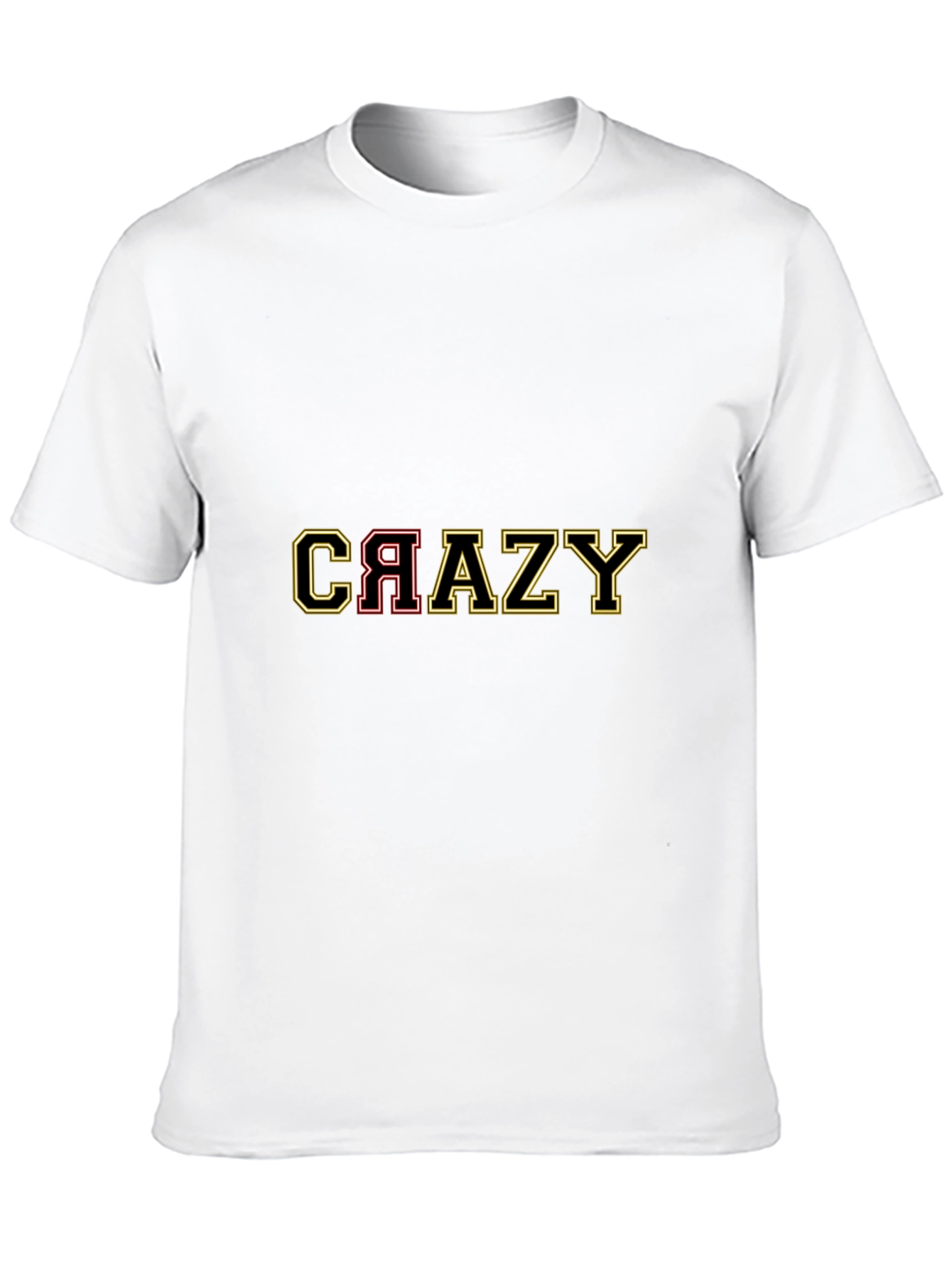 Crazy Graphic Print Black T-Shirt