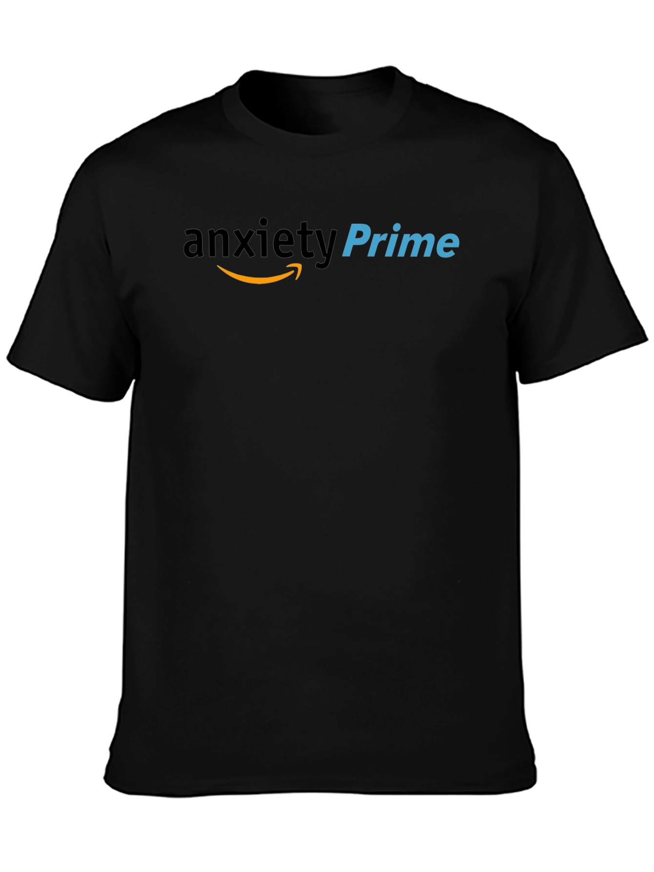 Anxiety Prime Black T-Shirt: Humorous Graphic Tee