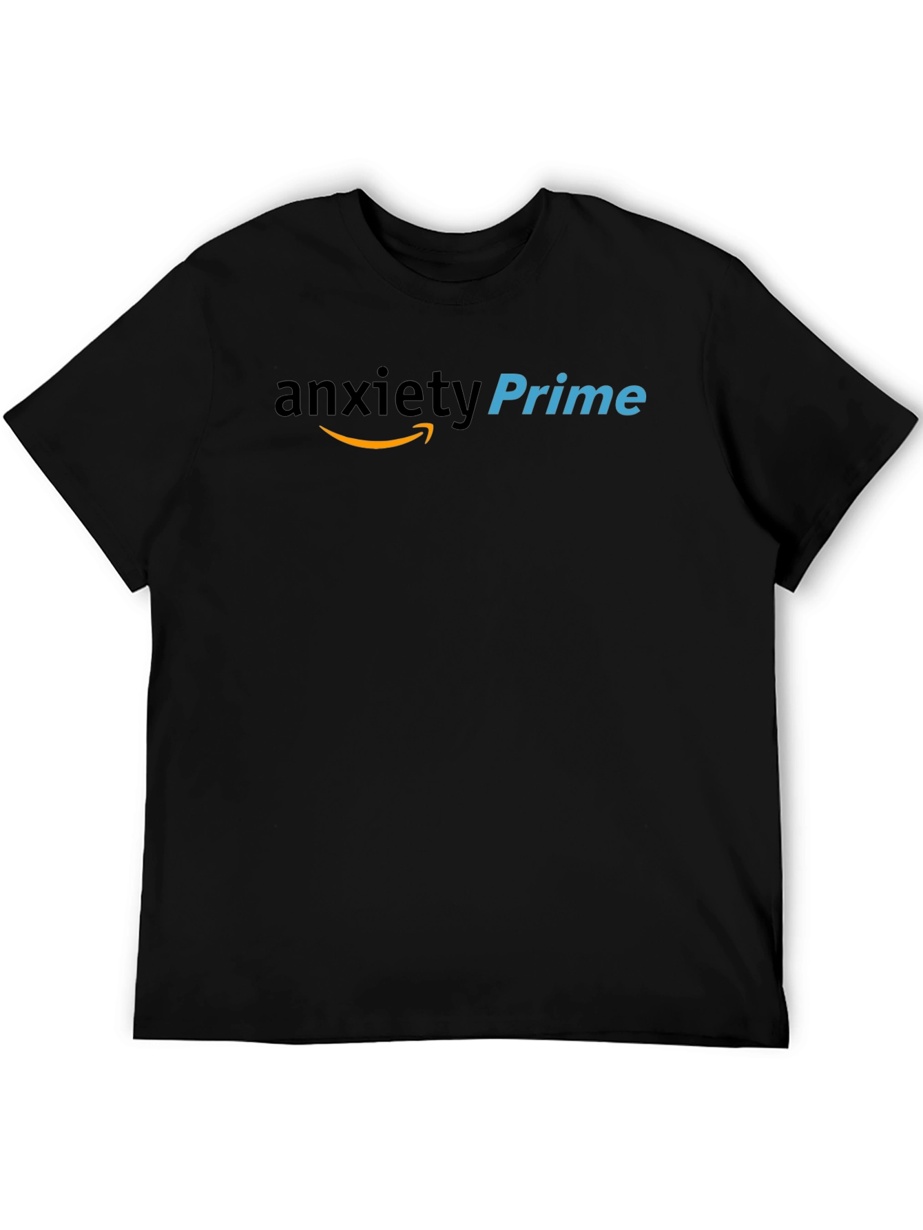 Anxiety Prime Black T-Shirt: Humorous Graphic Tee