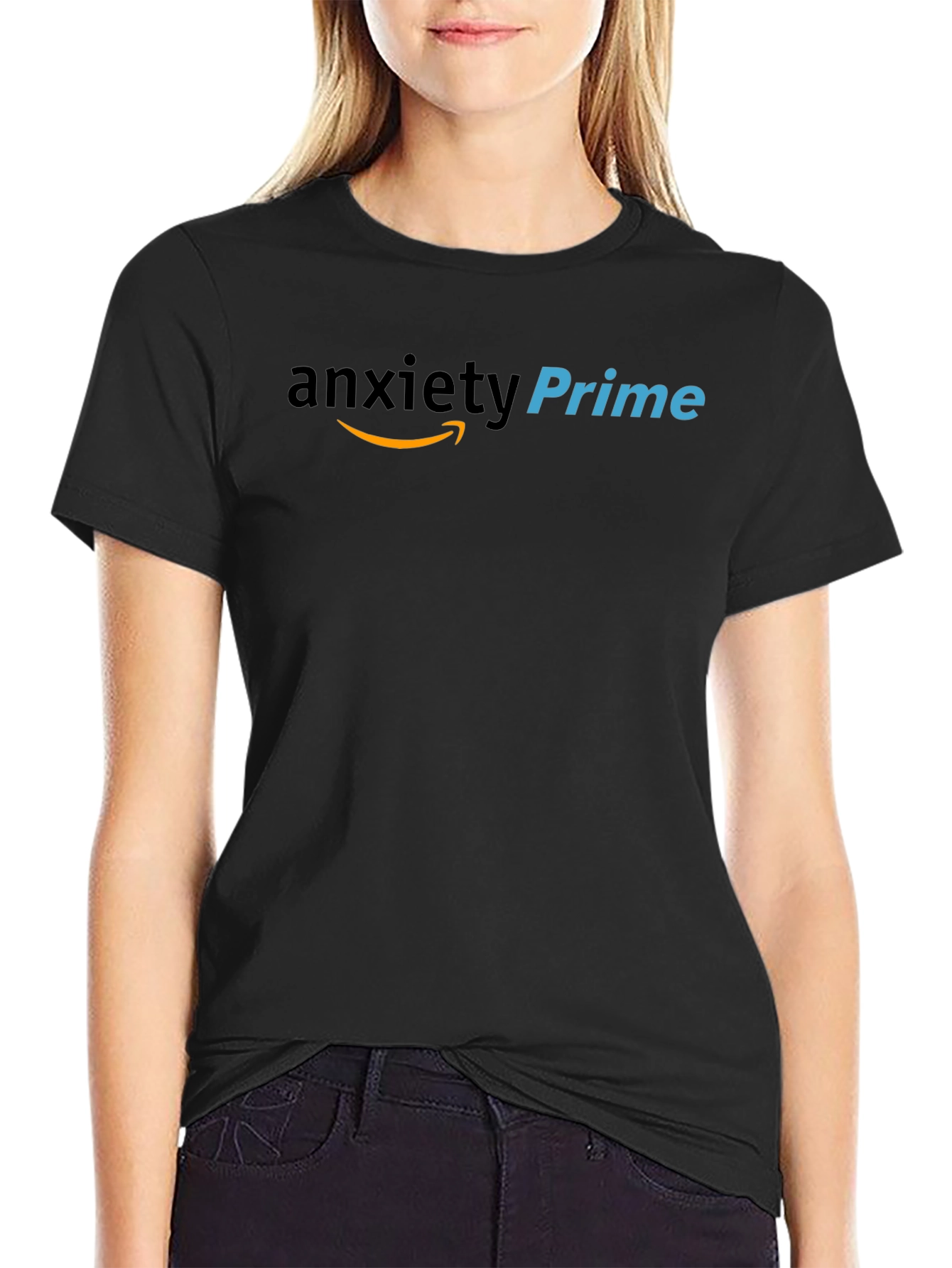 Anxiety Prime Black T-Shirt: Humorous Graphic Tee
