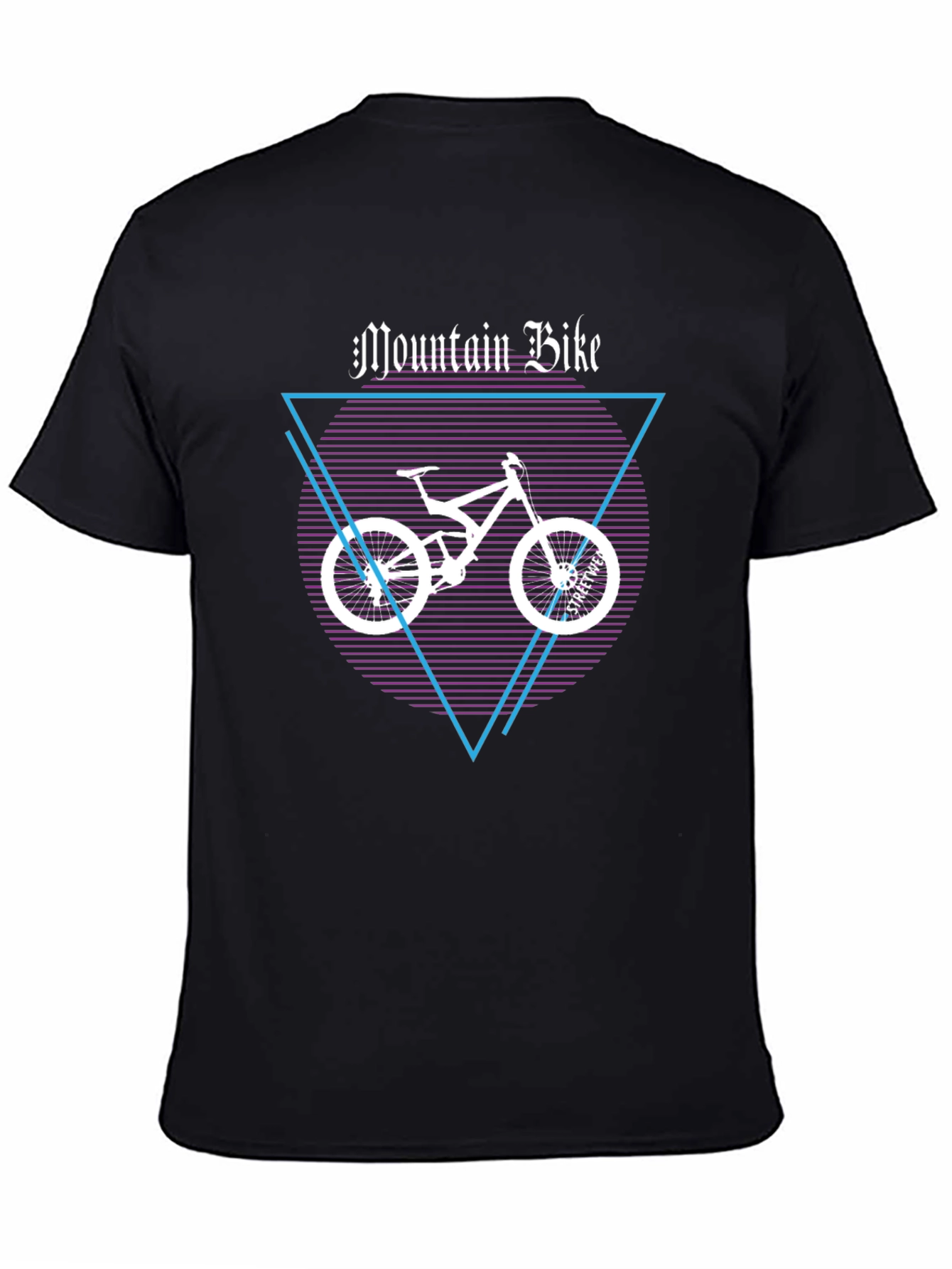 Mountain Bike Graphic Tee - Black Cotton T-Shirt