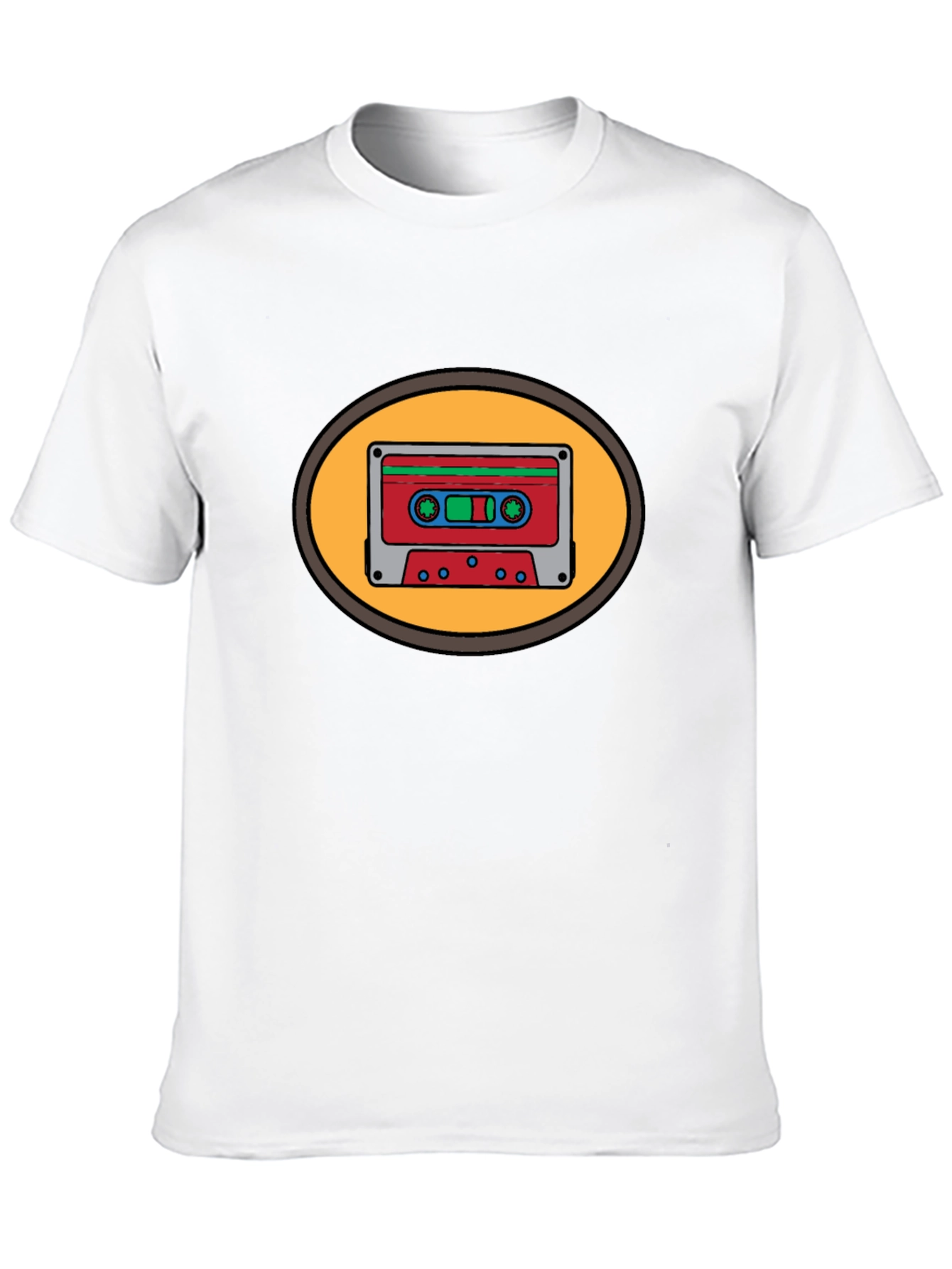 Retro Cassette Tape Graphic Tee - Black