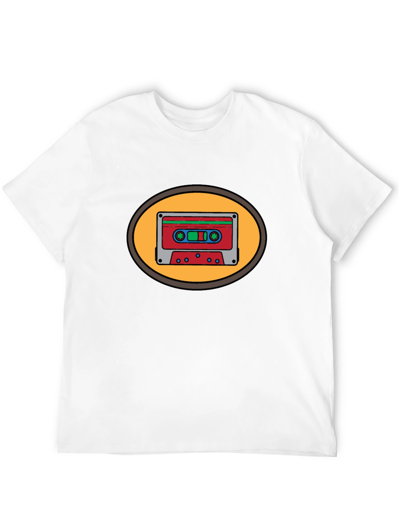 Retro Cassette Tape Graphic Tee - Black
