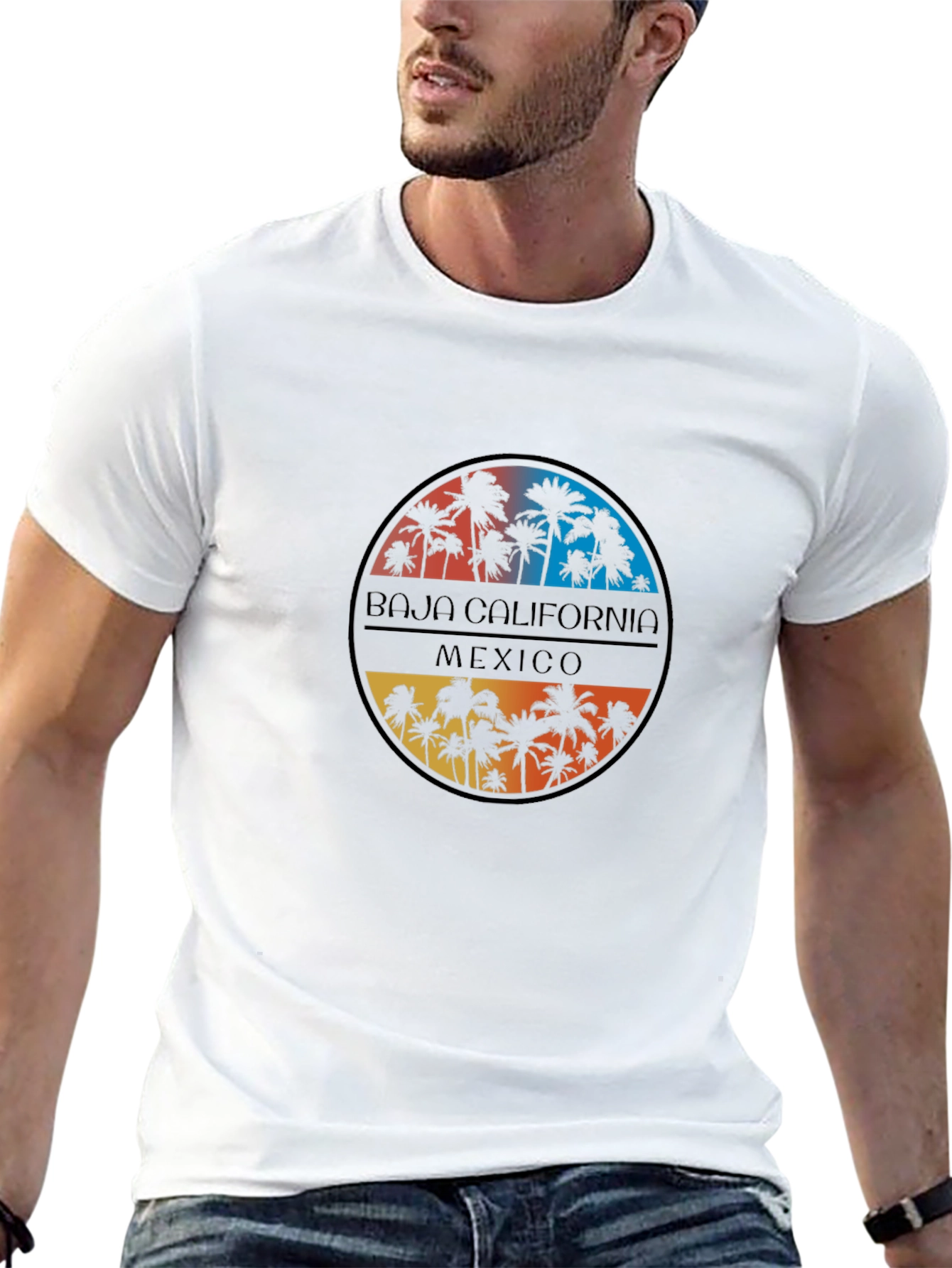 Baja California Mexico Palm Tree Graphic Tee