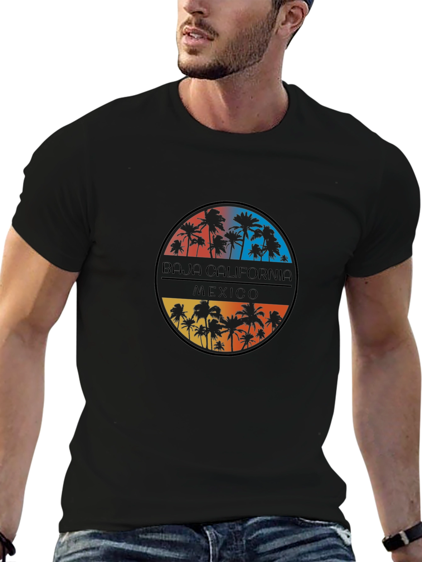 Baja California Mexico Palm Tree Graphic Tee