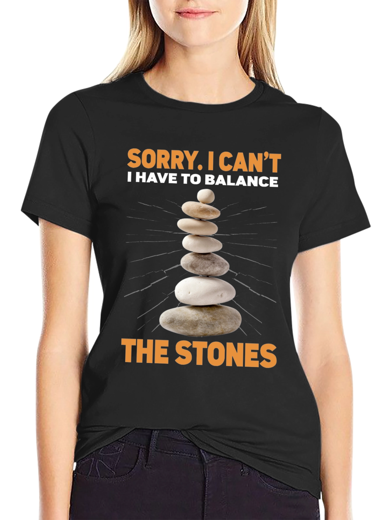 Balance Stones T-Shirt - Zen Stacking Stones Design