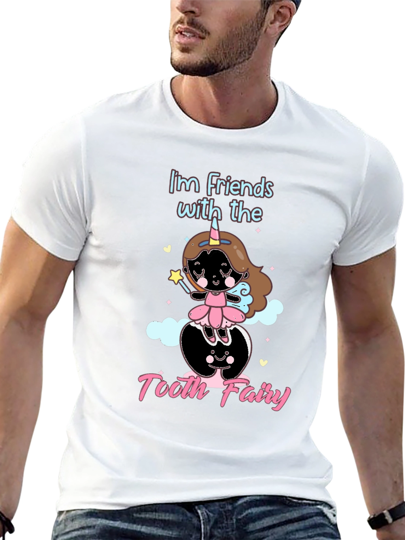 Im Friends with the Tooth Fairy Black T-Shirt