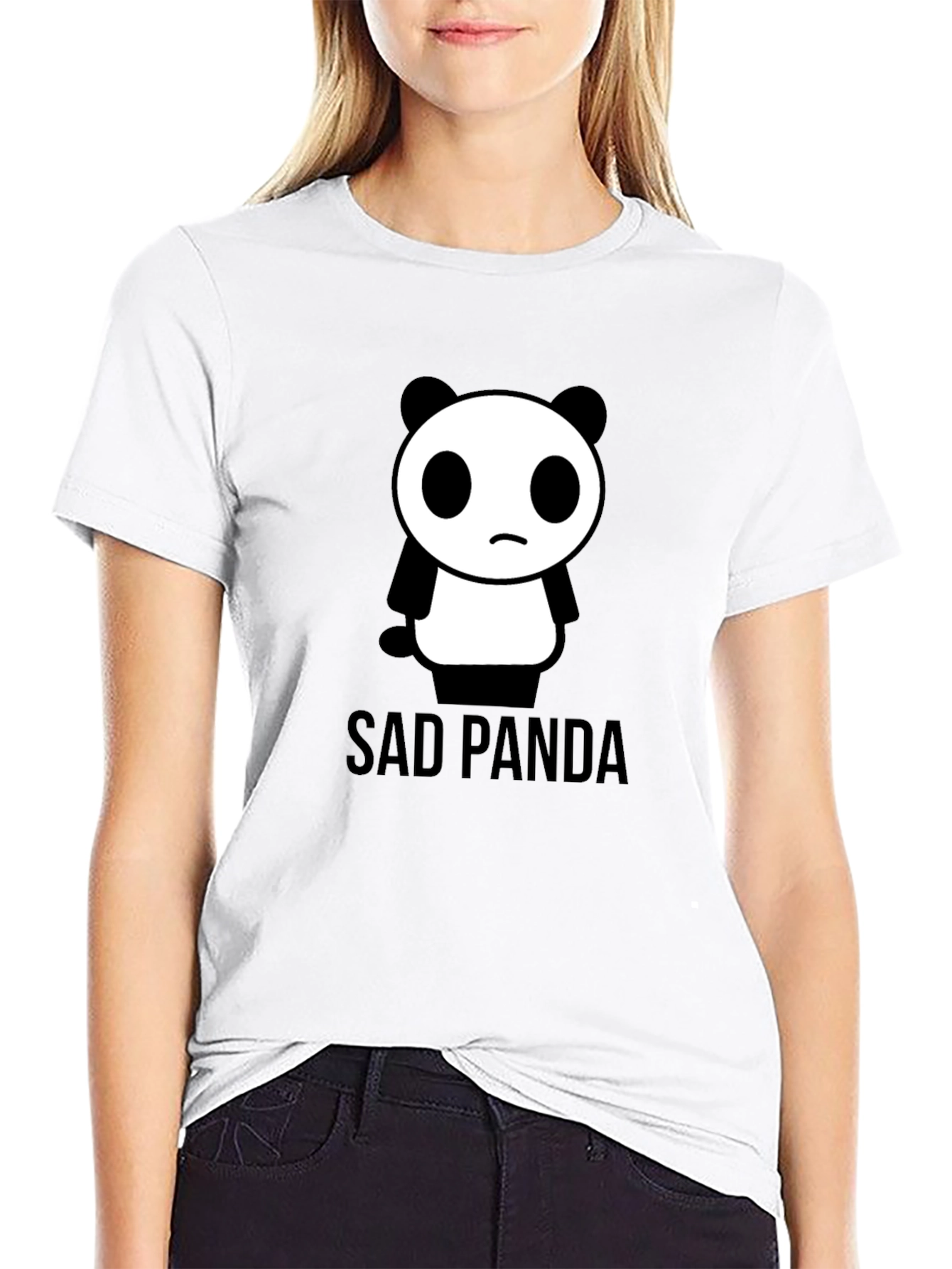 Sad Panda Graphic Tee - Black T-Shirt