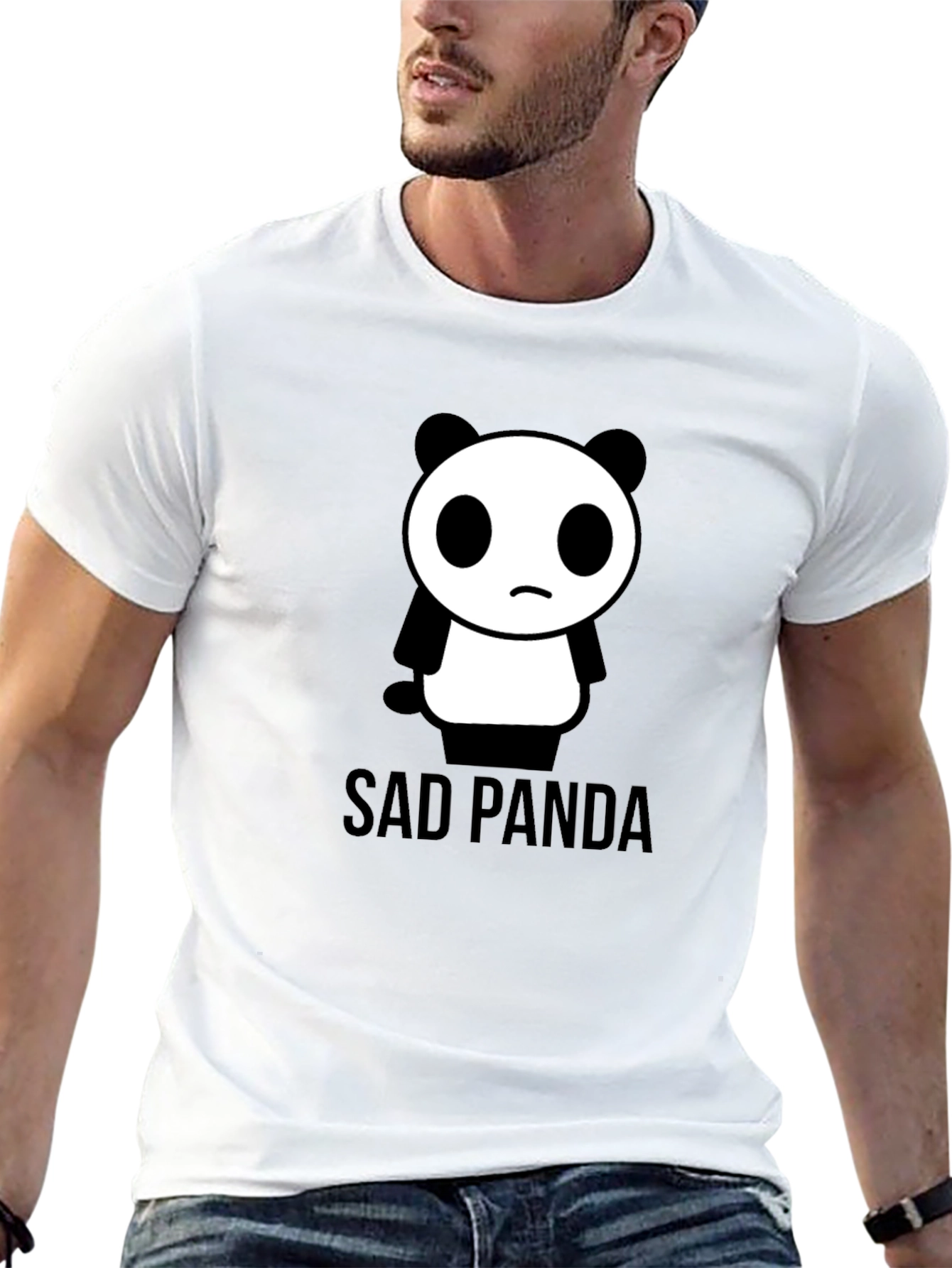 Sad Panda Graphic Tee - Black T-Shirt