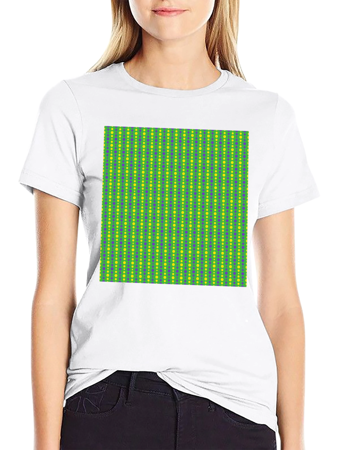 Groovy Geometric Print Black T-Shirt