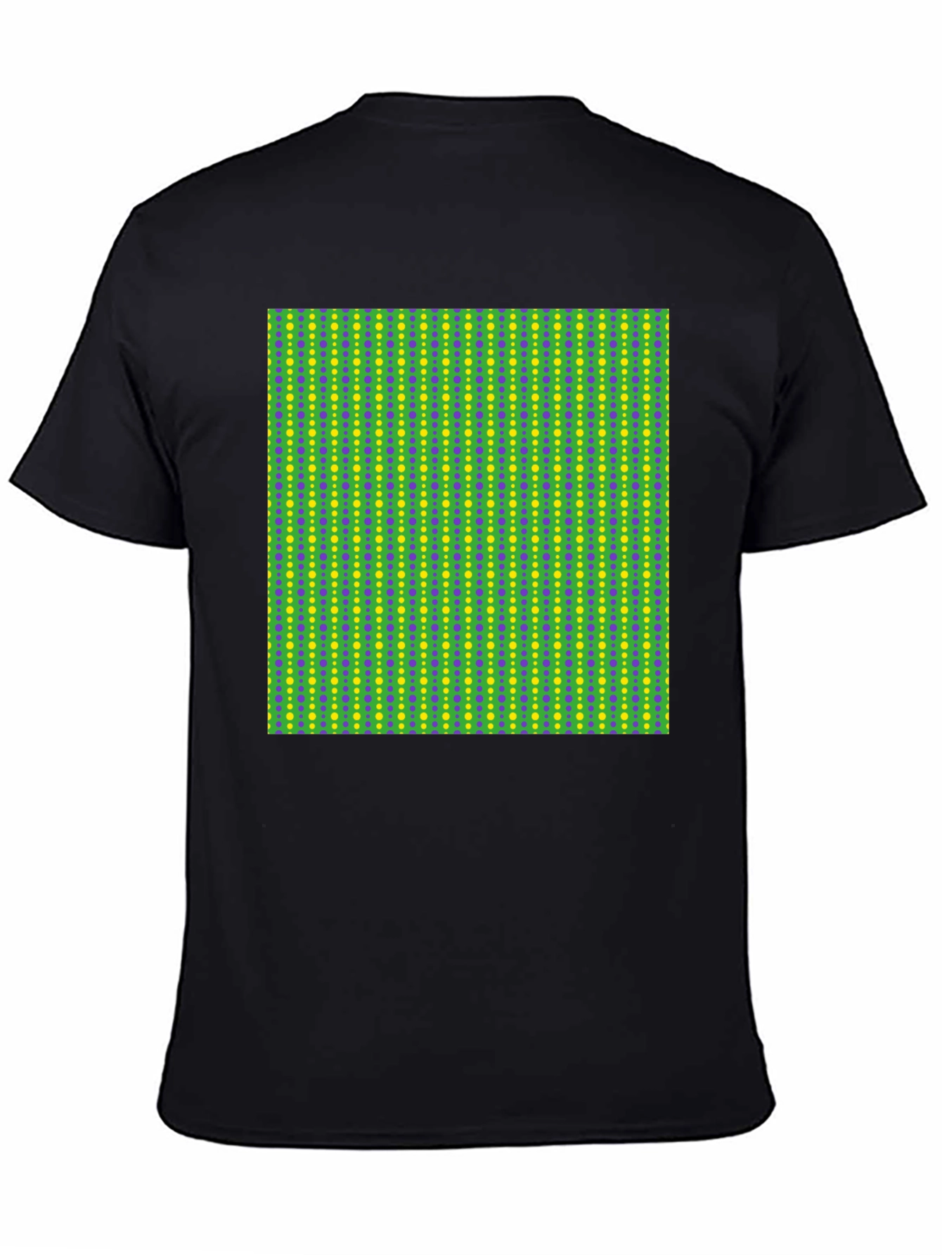 Groovy Geometric Print Black T-Shirt