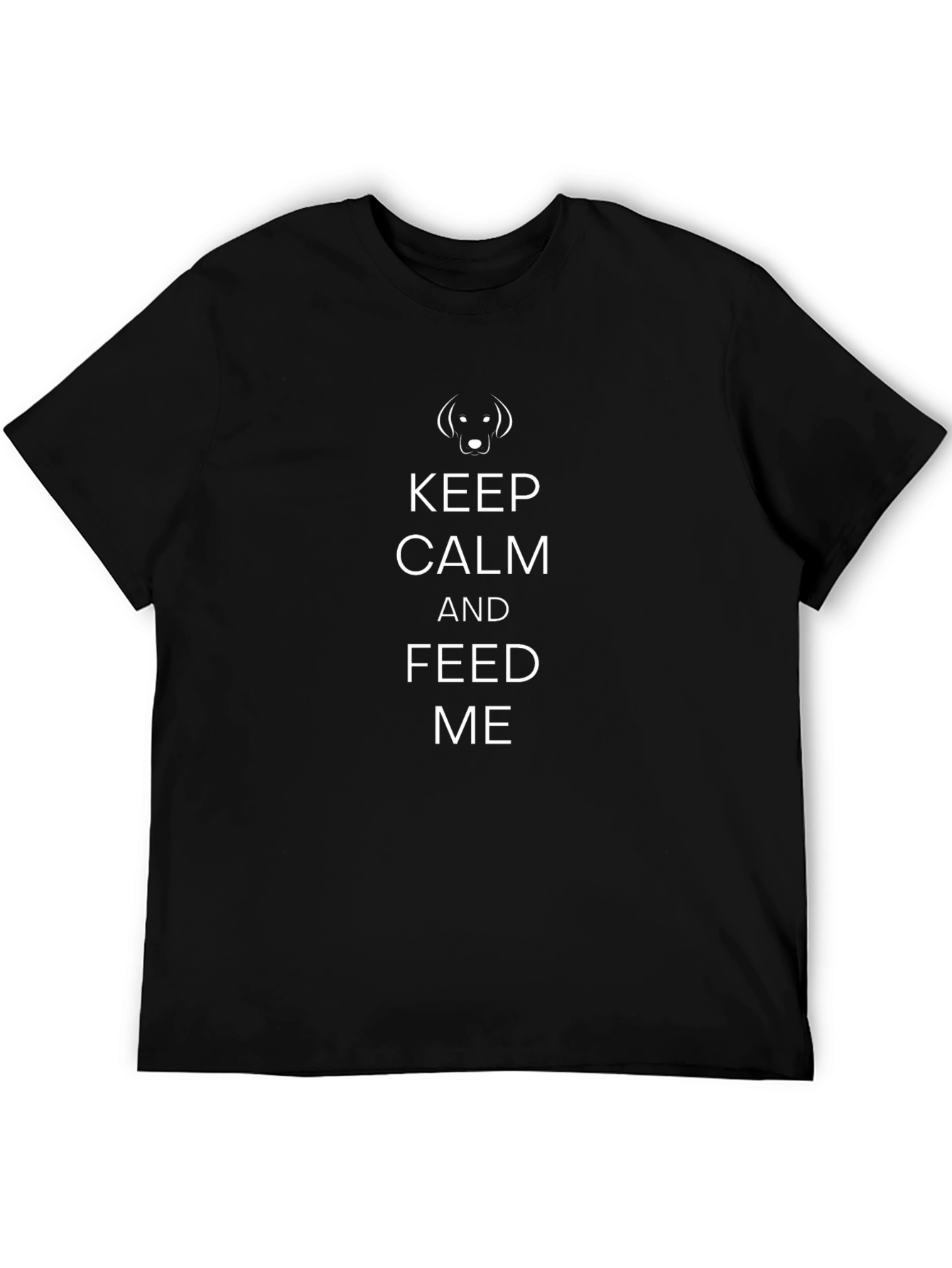 Keep Calm and Feed Me Black T-Shirt