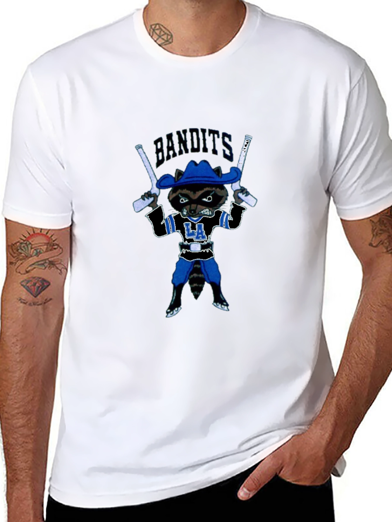 Bandits Raccoon Graphic T-Shirt - Black