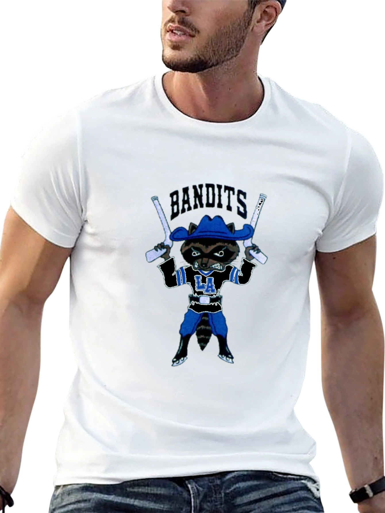 Bandits Raccoon Graphic T-Shirt - Black