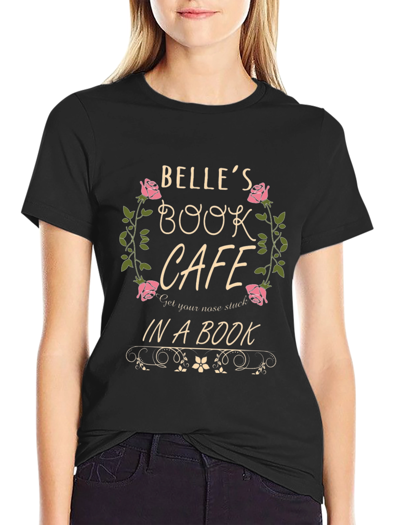 Belles Book Cafe Black T-Shirt