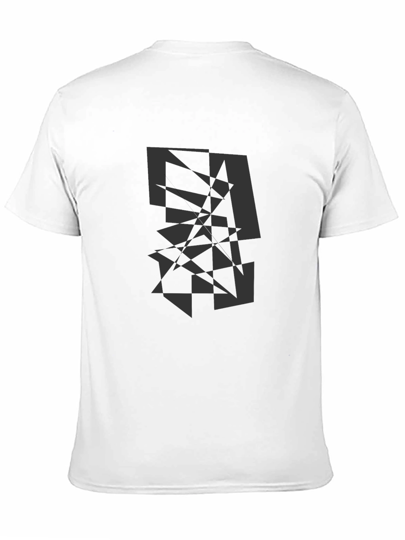 Abstract Geometric Graphic Print Crew Neck T-Shirt
