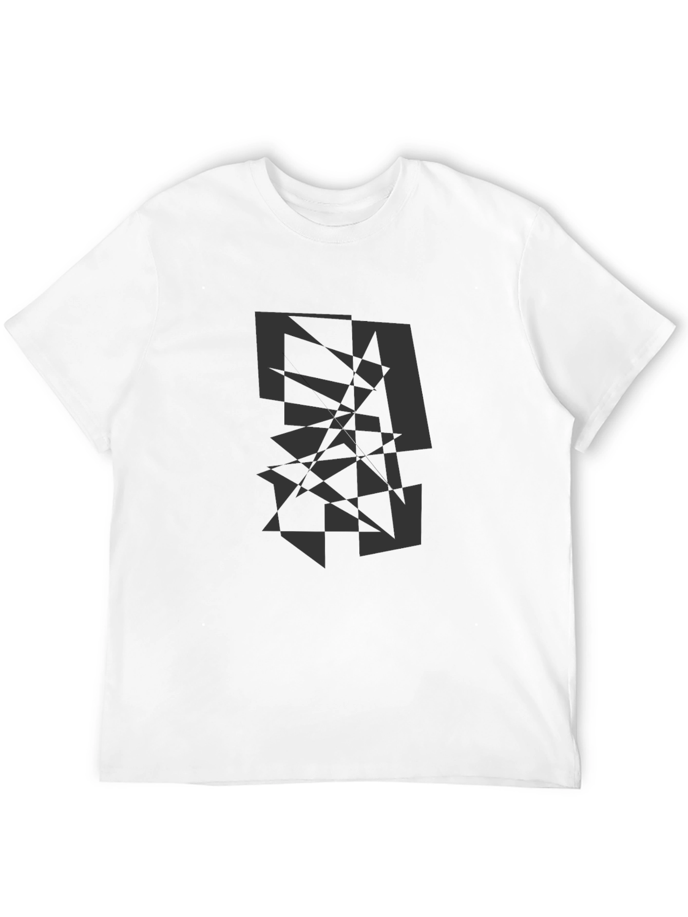 Abstract Geometric Graphic Print Crew Neck T-Shirt