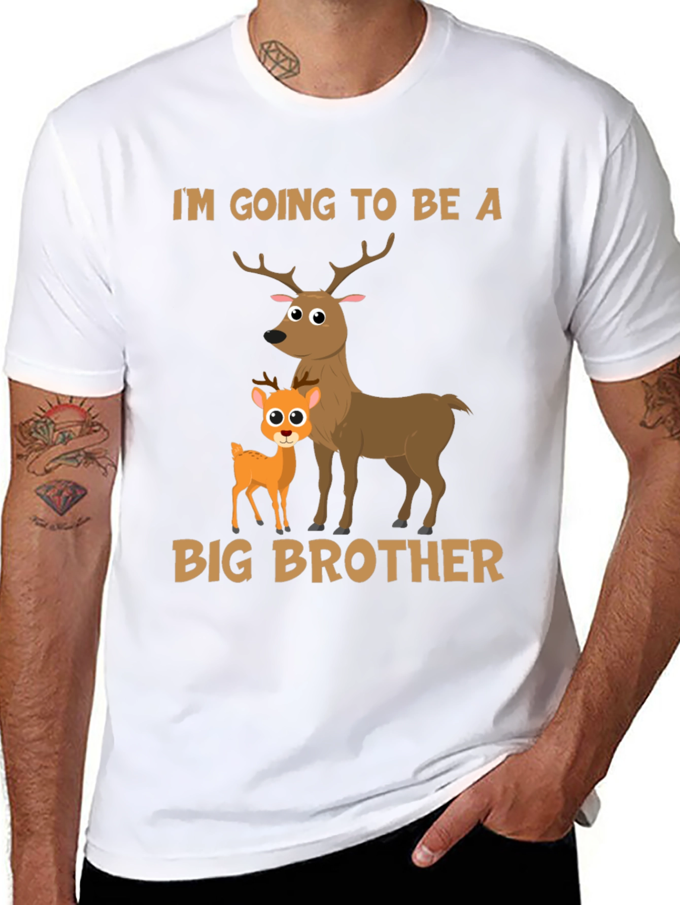 Big Brother Deer T-Shirt - Cute Baby Announcement