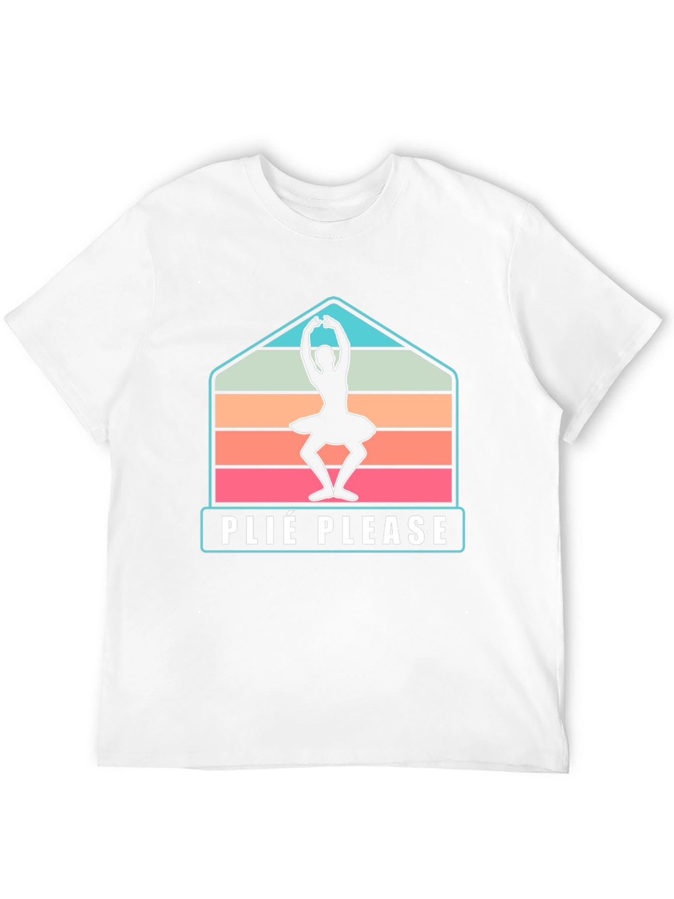 Plie Please Ballet Dancer T-Shirt - Retro Style