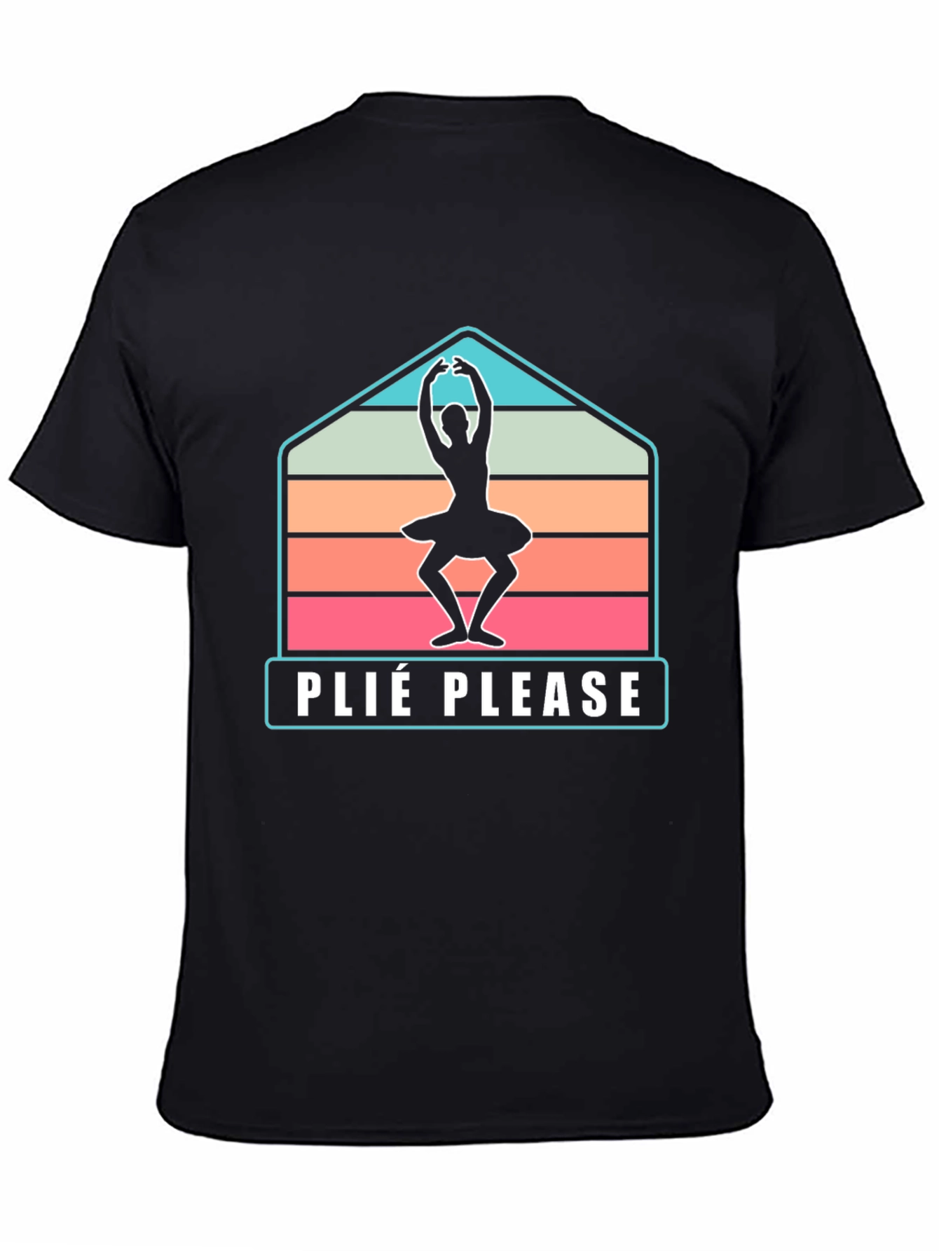 Plie Please Ballet Dancer T-Shirt - Retro Style