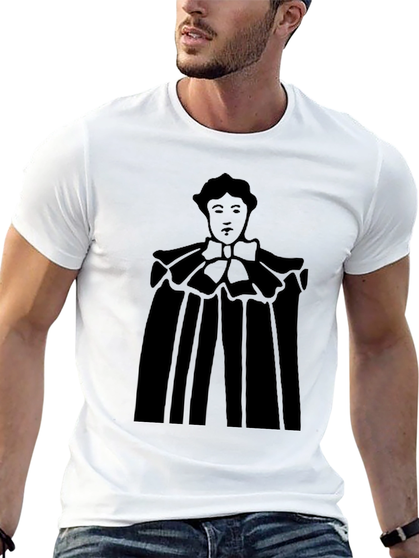 Dramatic Silhouette Graphic Black T-Shirt