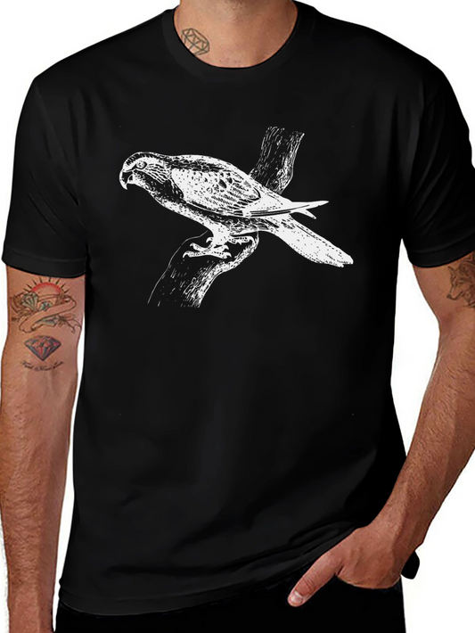 Hawk Graphic Tee - Mens Black Short Sleeve