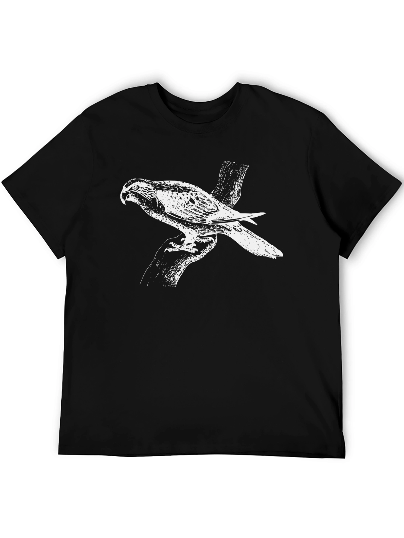 Hawk Graphic Tee - Mens Black Short Sleeve