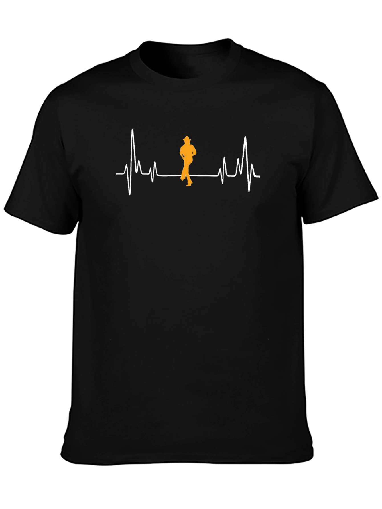 Heartbeat Cowboy Black T-Shirt