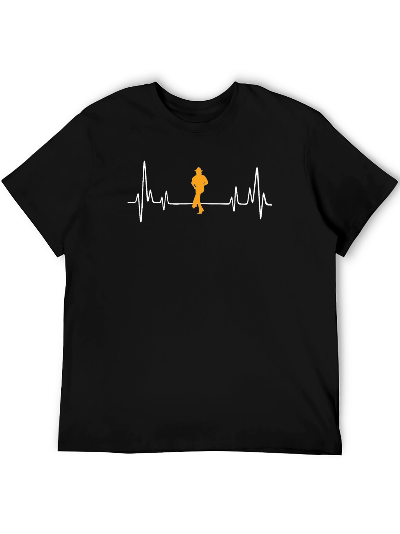 Heartbeat Cowboy Black T-Shirt