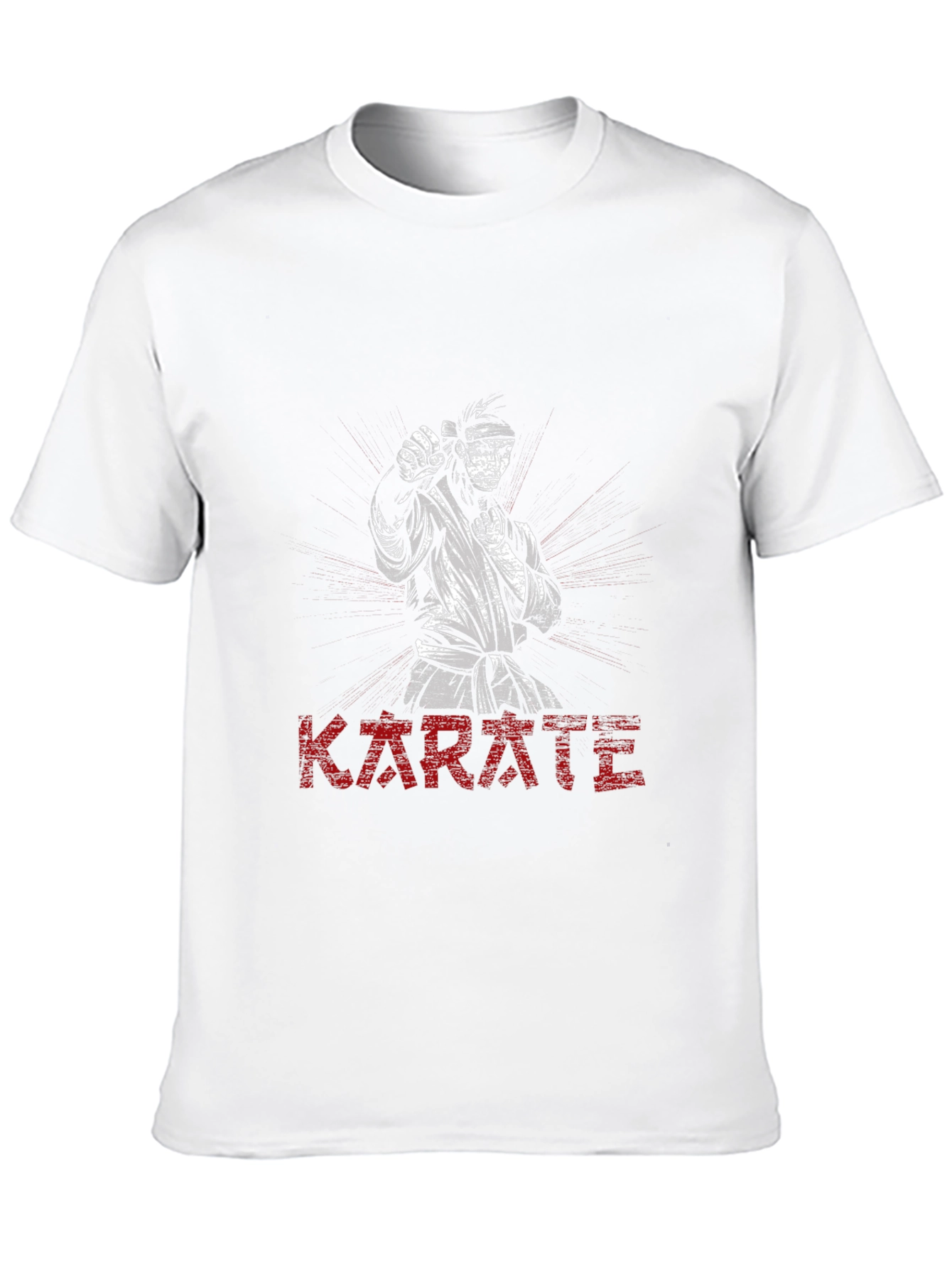 Karate Graphic Print Black T-Shirt