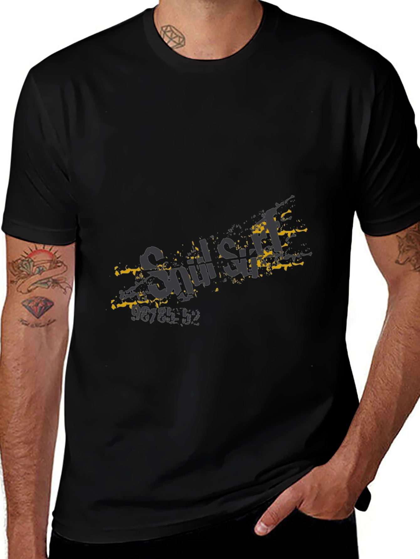 Soul Surf Graphic Print Black T-Shirt