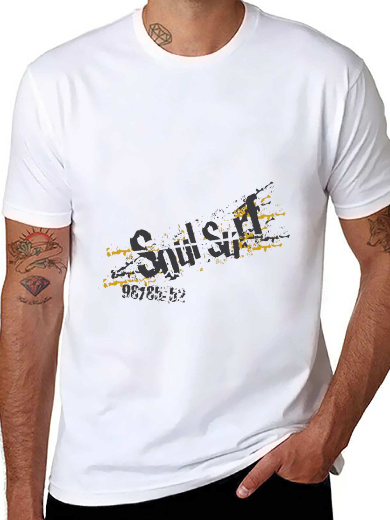 Soul Surf Graphic Print Black T-Shirt
