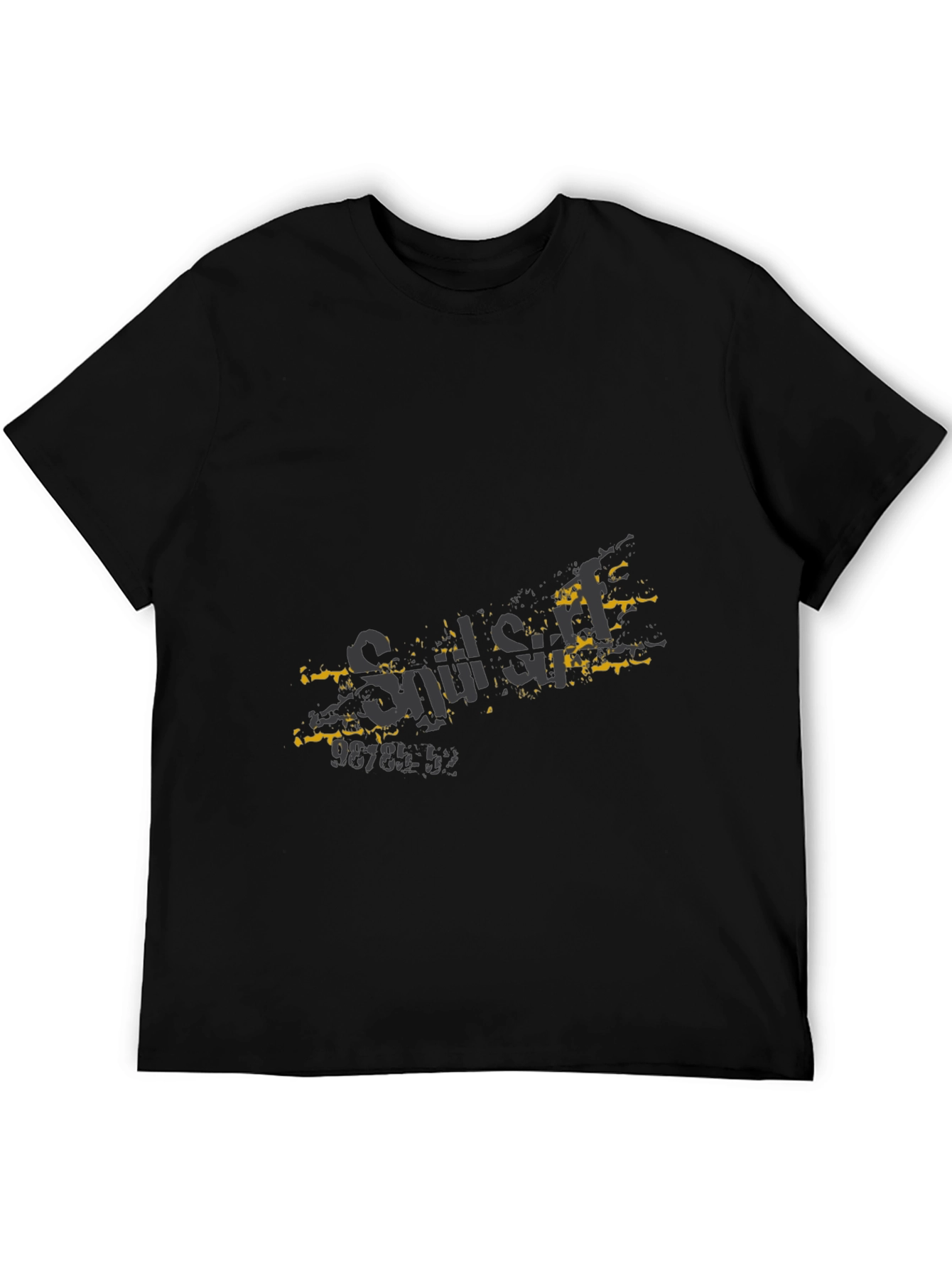 Soul Surf Graphic Print Black T-Shirt