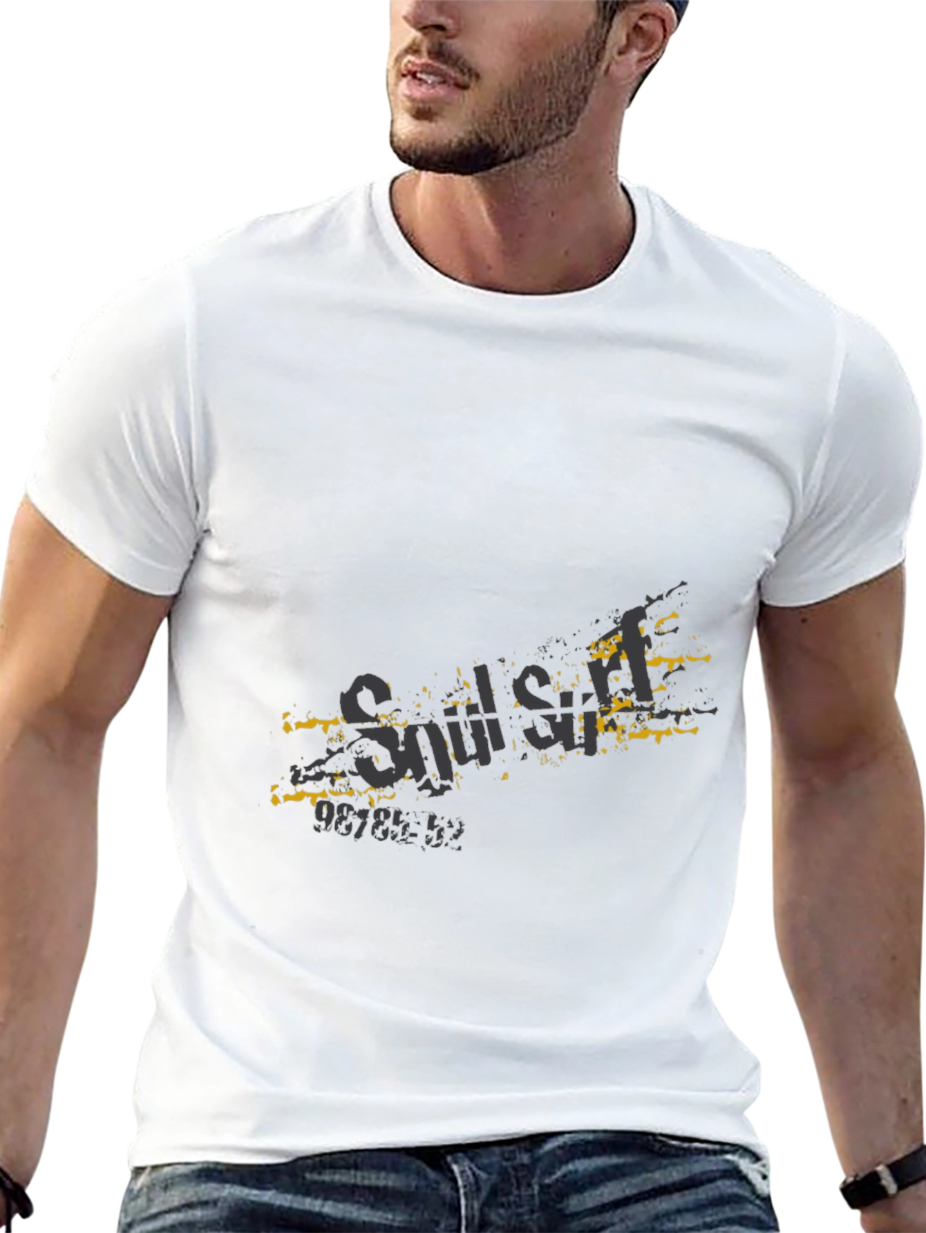 Soul Surf Graphic Print Black T-Shirt