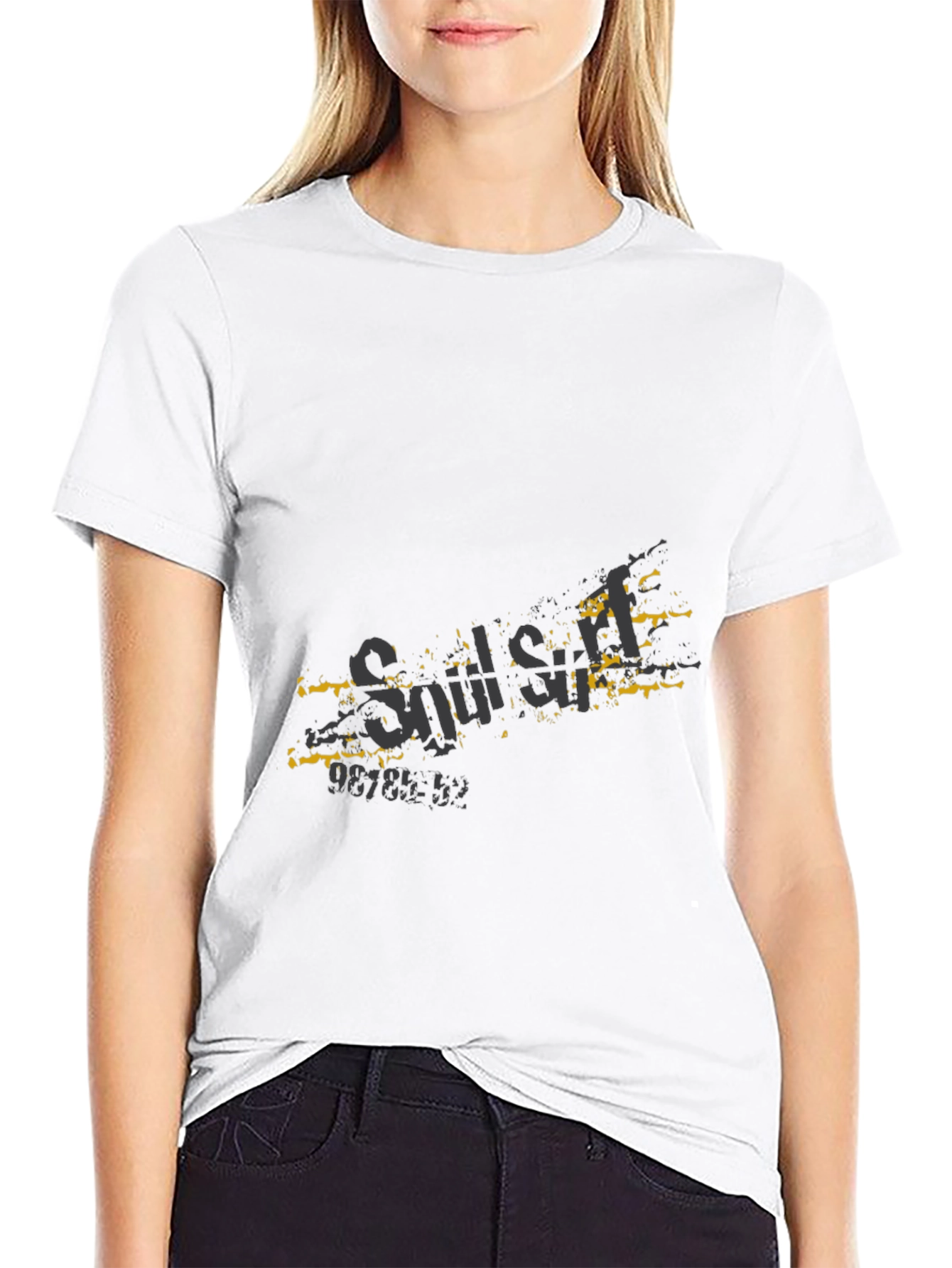 Soul Surf Graphic Print Black T-Shirt