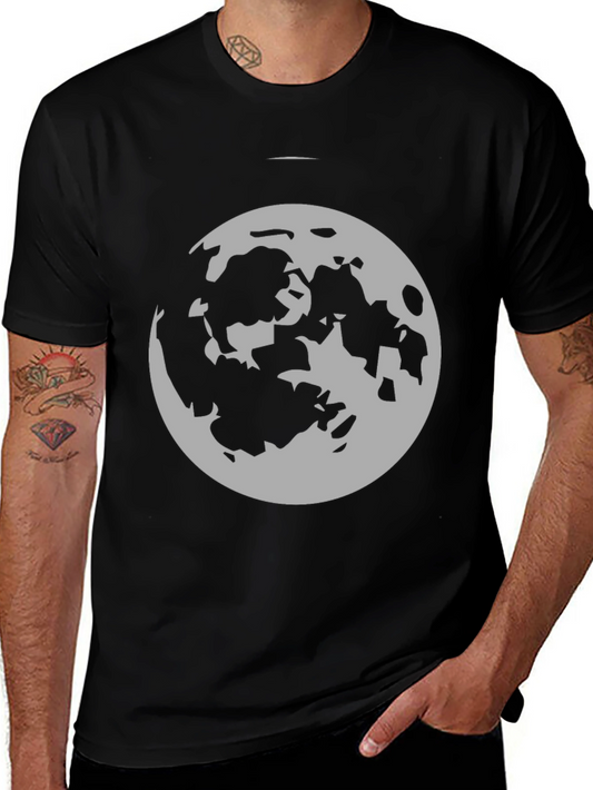 Moon Graphic Black T-Shirt