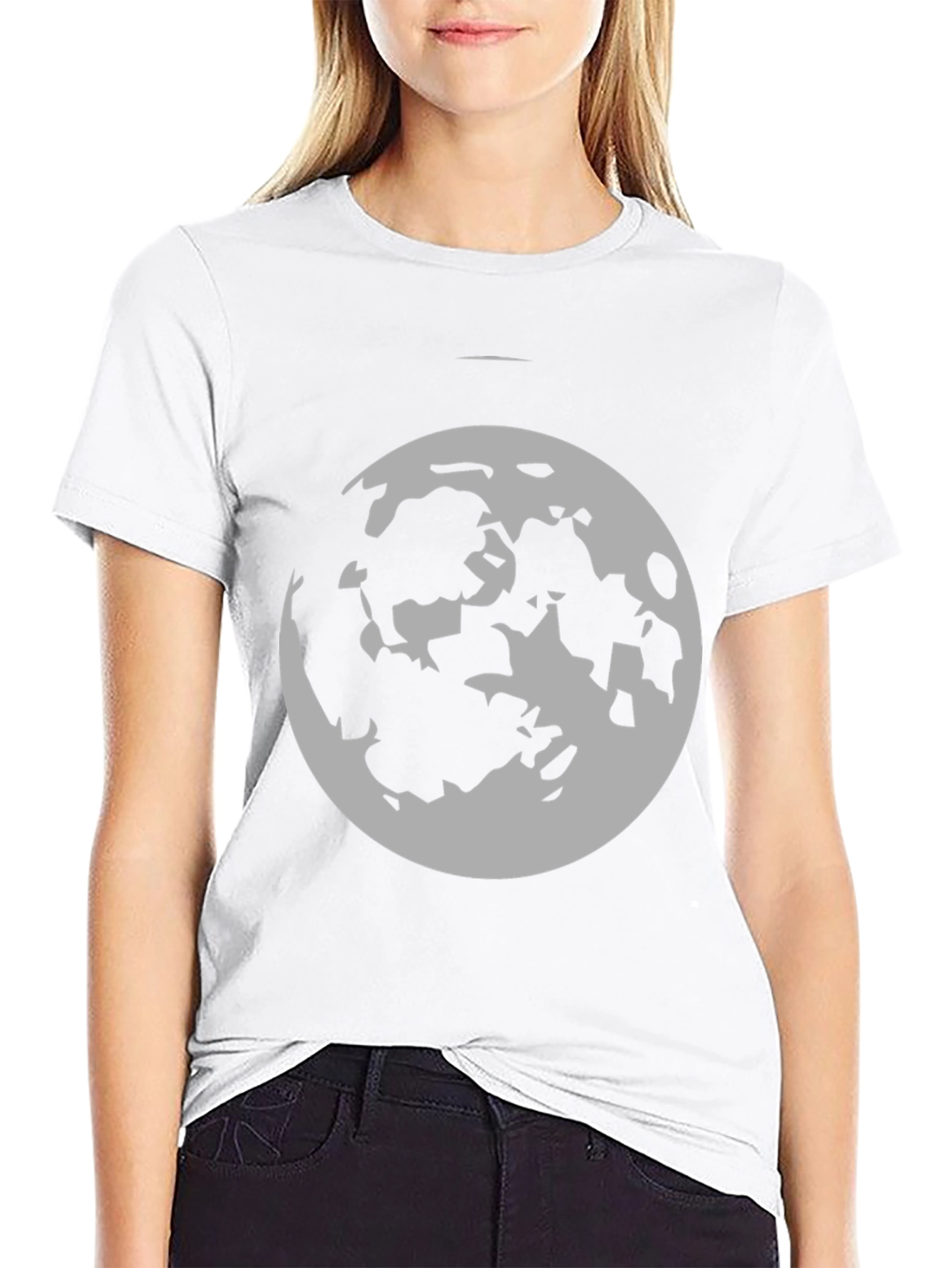 Moon Graphic Black T-Shirt