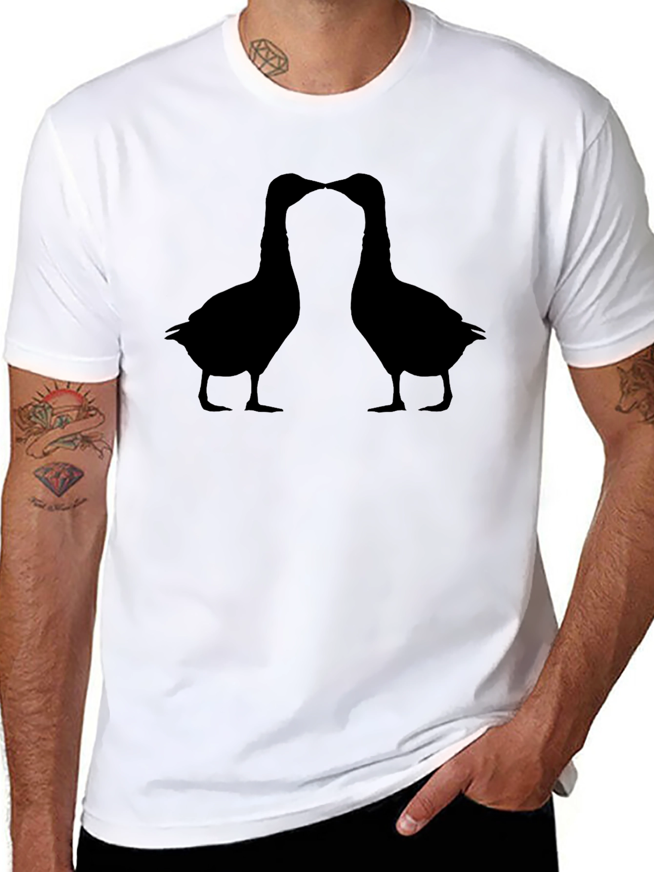 Goose Silhouette Graphic T-Shirt