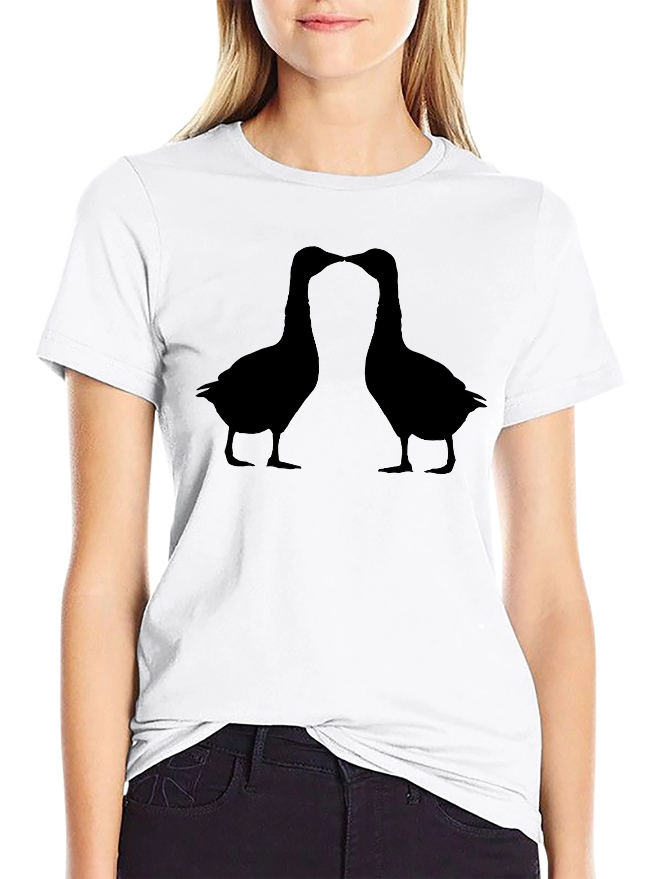 Goose Silhouette Graphic T-Shirt