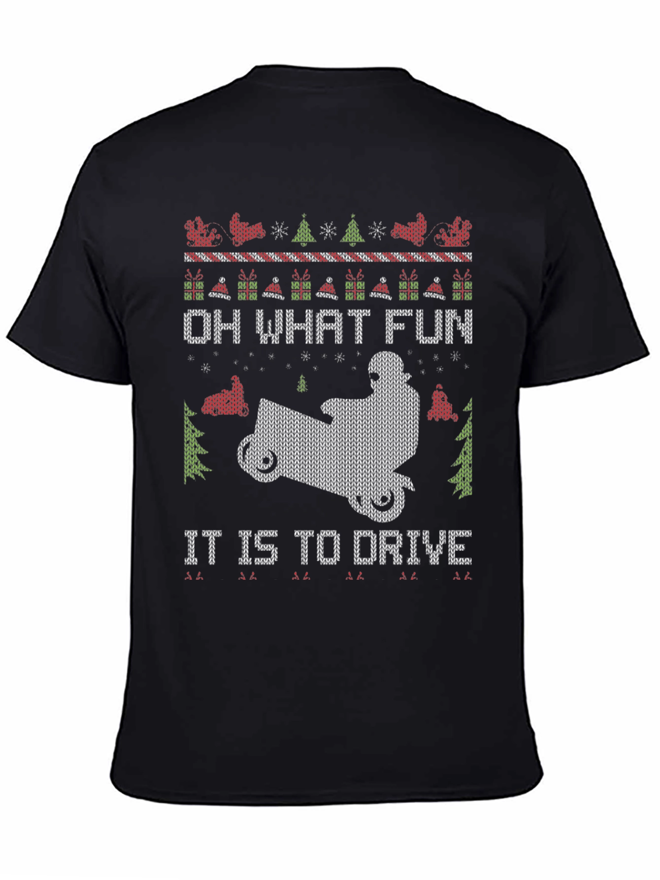 Ugly Christmas Snowmobile T-Shirt